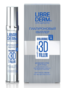 Либридерм гиалурон 3D филлер крем для лица дневной SPF 15 30мл О