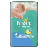 Подгузники Pampers Active Baby-Dry maxi 4 (8-14 кг) №10